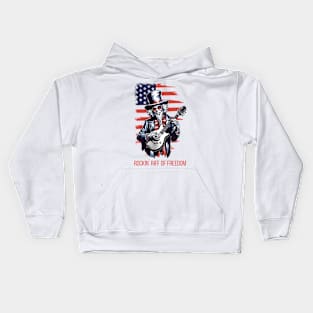 Rockin' Riff of Freedom Shirt | Unleash Your Inner Patriot this 4th of July Kids Hoodie